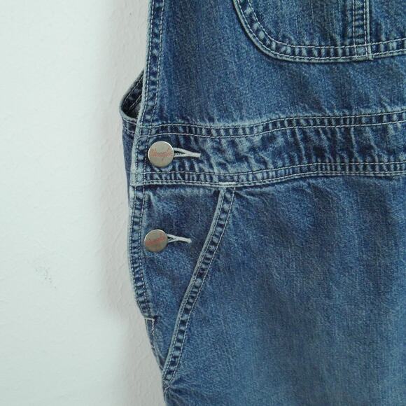 Lady Wrangler Medium Overall Shorts Shortalls Denim Bibs Carpenter Blue Bell - Picture 5 of 10